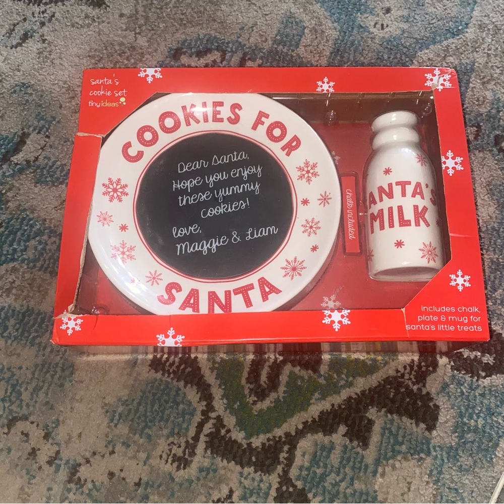 Santa's Cookie Set - Red and‎ White